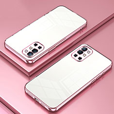 Silikon Schutzhülle Ultra Dünn Flexible Tasche Durchsichtig Transparent SY1 für OnePlus 9R 5G Rosegold