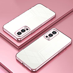 Silikon Schutzhülle Ultra Dünn Flexible Tasche Durchsichtig Transparent SY1 für OnePlus Nord 2 5G Rosegold