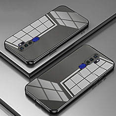 Silikon Schutzhülle Ultra Dünn Flexible Tasche Durchsichtig Transparent SY1 für Oppo A11X Schwarz