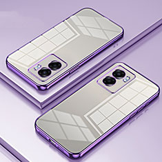 Silikon Schutzhülle Ultra Dünn Flexible Tasche Durchsichtig Transparent SY1 für Oppo A77 5G Violett