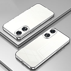 Silikon Schutzhülle Ultra Dünn Flexible Tasche Durchsichtig Transparent SY1 für Oppo A78 5G Silber