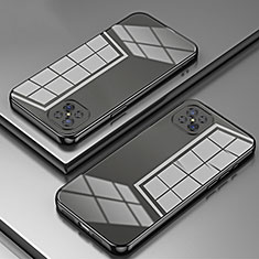 Silikon Schutzhülle Ultra Dünn Flexible Tasche Durchsichtig Transparent SY1 für Oppo A92s 5G Schwarz