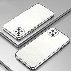 Silikon Schutzhülle Ultra Dünn Flexible Tasche Durchsichtig Transparent SY1 für Oppo A92s 5G Silber