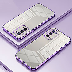 Silikon Schutzhülle Ultra Dünn Flexible Tasche Durchsichtig Transparent SY1 für Oppo A93 5G Violett