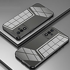 Silikon Schutzhülle Ultra Dünn Flexible Tasche Durchsichtig Transparent SY1 für Oppo A93s 5G Schwarz