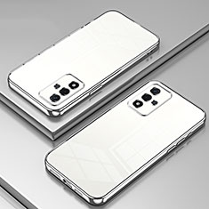 Silikon Schutzhülle Ultra Dünn Flexible Tasche Durchsichtig Transparent SY1 für Oppo A93s 5G Silber