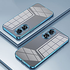Silikon Schutzhülle Ultra Dünn Flexible Tasche Durchsichtig Transparent SY1 für Oppo A97 5G Blau