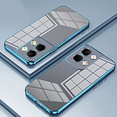 Silikon Schutzhülle Ultra Dünn Flexible Tasche Durchsichtig Transparent SY1 für Oppo Reno9 5G Blau