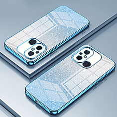 Silikon Schutzhülle Ultra Dünn Flexible Tasche Durchsichtig Transparent SY1 für Xiaomi Poco C55 Blau