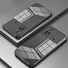 Silikon Schutzhülle Ultra Dünn Flexible Tasche Durchsichtig Transparent SY1 für Xiaomi Poco X4 Pro 5G Schwarz