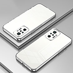 Silikon Schutzhülle Ultra Dünn Flexible Tasche Durchsichtig Transparent SY1 für Xiaomi Redmi Note 10 Pro 4G Silber