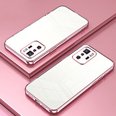 Silikon Schutzhülle Ultra Dünn Flexible Tasche Durchsichtig Transparent SY1 für Xiaomi Redmi Note 10 Pro 5G Rosegold
