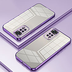 Silikon Schutzhülle Ultra Dünn Flexible Tasche Durchsichtig Transparent SY1 für Xiaomi Redmi Note 11 4G (2022) Violett