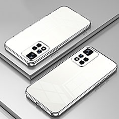 Silikon Schutzhülle Ultra Dünn Flexible Tasche Durchsichtig Transparent SY1 für Xiaomi Redmi Note 11 Pro 5G Silber