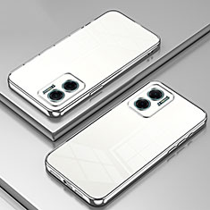 Silikon Schutzhülle Ultra Dünn Flexible Tasche Durchsichtig Transparent SY1 für Xiaomi Redmi Note 11E 5G Silber