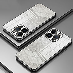 Silikon Schutzhülle Ultra Dünn Flexible Tasche Durchsichtig Transparent SY2 für Apple iPhone 14 Pro Max Schwarz