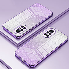 Silikon Schutzhülle Ultra Dünn Flexible Tasche Durchsichtig Transparent SY2 für Huawei Nova 8 5G Violett