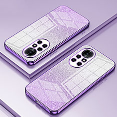 Silikon Schutzhülle Ultra Dünn Flexible Tasche Durchsichtig Transparent SY2 für Huawei Nova 8 Pro 5G Violett