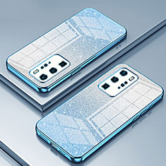Silikon Schutzhülle Ultra Dünn Flexible Tasche Durchsichtig Transparent SY2 für Huawei P40 Pro Blau