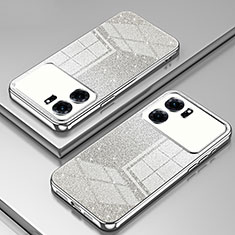 Silikon Schutzhülle Ultra Dünn Flexible Tasche Durchsichtig Transparent SY2 für Oppo K10 5G Silber