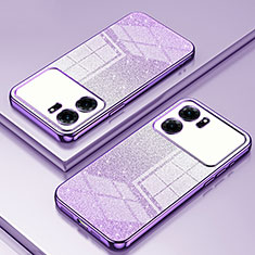 Silikon Schutzhülle Ultra Dünn Flexible Tasche Durchsichtig Transparent SY2 für Oppo K10 5G Violett