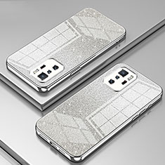 Silikon Schutzhülle Ultra Dünn Flexible Tasche Durchsichtig Transparent SY2 für Xiaomi Redmi Note 10 Pro 5G Silber