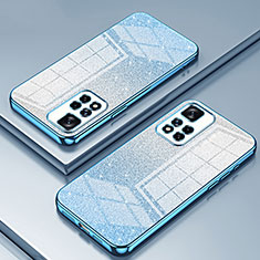 Silikon Schutzhülle Ultra Dünn Flexible Tasche Durchsichtig Transparent SY2 für Xiaomi Redmi Note 11 Pro 5G Blau
