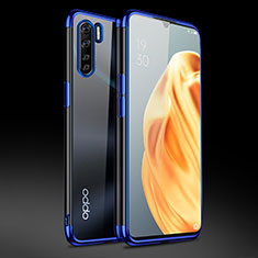 Silikon Schutzhülle Ultra Dünn Flexible Tasche Durchsichtig Transparent Z01 für Oppo A91 Blau