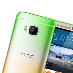 Silikon Schutzhülle Ultra Dünn Hülle Durchsichtig Farbverlauf für HTC One M9 Grün