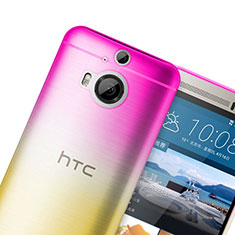 Silikon Schutzhülle Ultra Dünn Hülle Durchsichtig Farbverlauf für HTC One M9 Plus Rosa