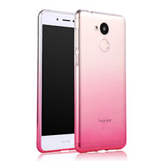 Silikon Schutzhülle Ultra Dünn Hülle Durchsichtig Farbverlauf für Huawei Honor 6A Rosa