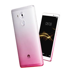 Silikon Schutzhülle Ultra Dünn Hülle Durchsichtig Farbverlauf für Huawei Mate 8 Rosa