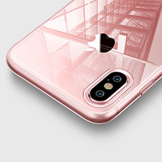 Silikon Schutzhülle Ultra Dünn Hülle Durchsichtig Transparent für Apple iPhone X Rosa