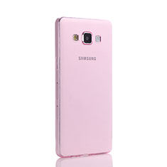 Silikon Schutzhülle Ultra Dünn Hülle Durchsichtig Transparent für Samsung Galaxy A5 Duos SM-500F Rosa