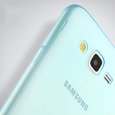 Silikon Schutzhülle Ultra Dünn Hülle Durchsichtig Transparent für Samsung Galaxy J7 SM-J700F J700H Blau