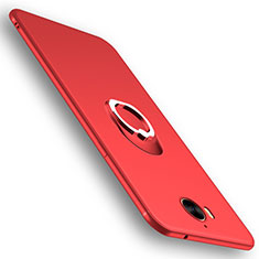 Silikon Schutzhülle Ultra Dünn Hülle Silikon mit Fingerring Ständer für Huawei Y5 III Y5 3 Rot
