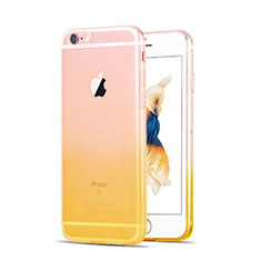 Silikon Schutzhülle Ultra Dünn Tasche Durchsichtig Farbverlauf für Apple iPhone 6S Gelb