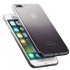 Silikon Schutzhülle Ultra Dünn Tasche Durchsichtig Farbverlauf G01 für Apple iPhone 7 Plus Grau