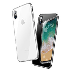 Silikon Schutzhülle Ultra Dünn Tasche Durchsichtig Transparent C18 für Apple iPhone X Klar