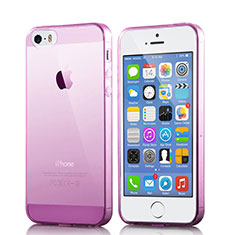 Silikon Schutzhülle Ultra Dünn Tasche Durchsichtig Transparent für Apple iPhone 5 Pink