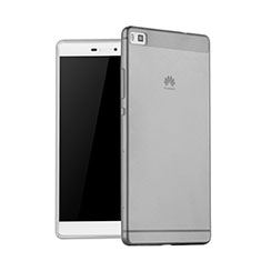 Silikon Schutzhülle Ultra Dünn Tasche Durchsichtig Transparent für Huawei P8 Grau