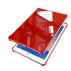Silikon Schutzhülle Ultra Dünn Tasche Durchsichtig Transparent H01 für Apple iPad Air 2 Rot