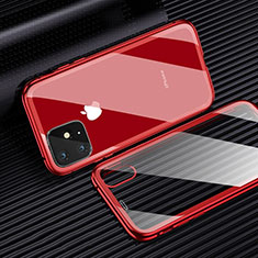 Silikon Schutzhülle Ultra Dünn Tasche Durchsichtig Transparent H01 für Apple iPhone 11 Rot