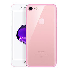 Silikon Schutzhülle Ultra Dünn Tasche Durchsichtig Transparent H01 für Apple iPhone 8 Rosa