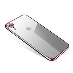 Silikon Schutzhülle Ultra Dünn Tasche Durchsichtig Transparent H01 für Apple iPhone XR Rosegold