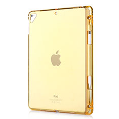 Silikon Schutzhülle Ultra Dünn Tasche Durchsichtig Transparent H01 für Apple New iPad 9.7 (2017) Gold