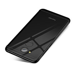 Silikon Schutzhülle Ultra Dünn Tasche Durchsichtig Transparent H01 für Huawei Honor 6C Pro Schwarz