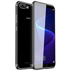 Silikon Schutzhülle Ultra Dünn Tasche Durchsichtig Transparent H01 für Huawei Nova 2S Schwarz