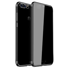 Silikon Schutzhülle Ultra Dünn Tasche Durchsichtig Transparent H01 für Huawei P10 Plus Schwarz