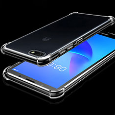 Silikon Schutzhülle Ultra Dünn Tasche Durchsichtig Transparent H01 für Huawei Y5 Prime (2018) Klar